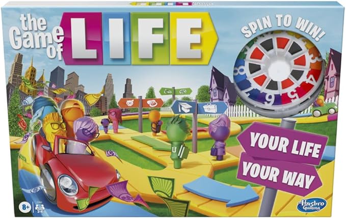 Hasbro Gaming The Game of Life Game, Family Board Game for 2 to 4 Players