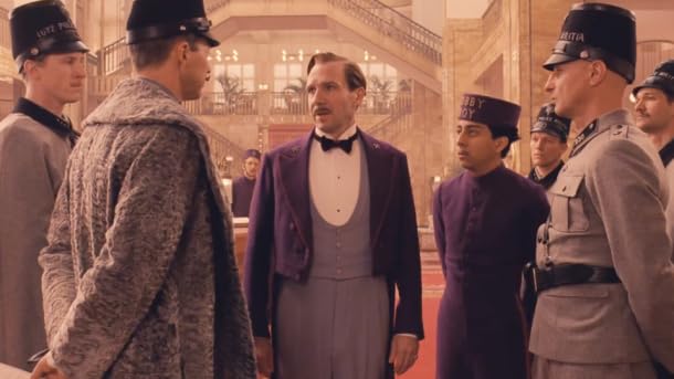 Ralph Fiennes, Edward Norton, Tony Revolori, and Golo Euler in The Grand Budapest Hotel 2014