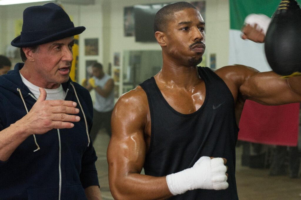 Sylvester Stallone and Michael B. Jordan in Creed (2015)